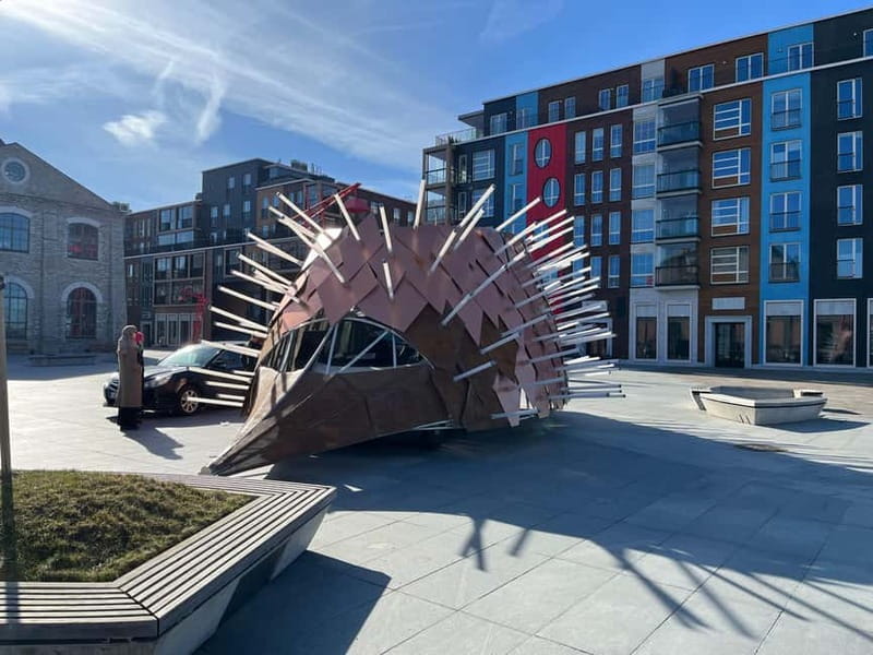 Panoramic Tour over Tallinn by vehicle - Noblessner harbor: modern water views with a sauna promenade mood