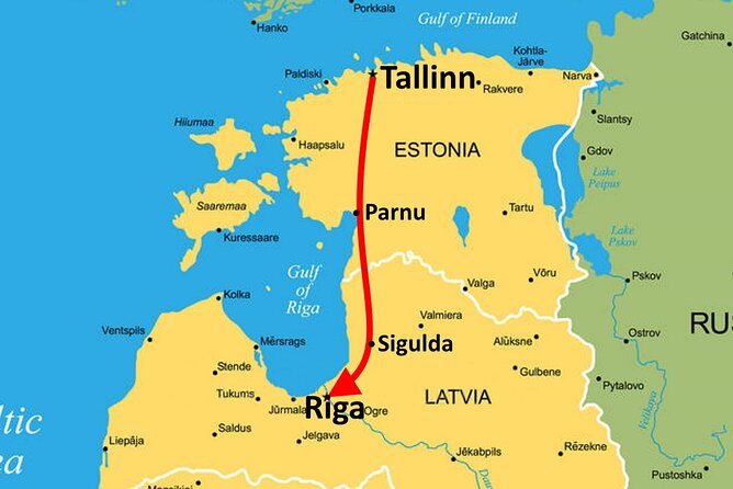 Tallinn to Riga - Sightseeing transfer - Key points at a glance